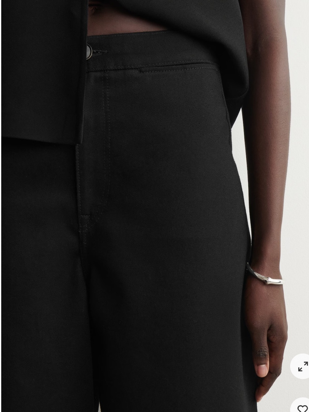 COS Cropped Denim Wide Leg Pant - Picture 3 of 15